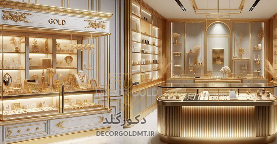 mdf gold shop ویترین طلا فروشی ام دی اف